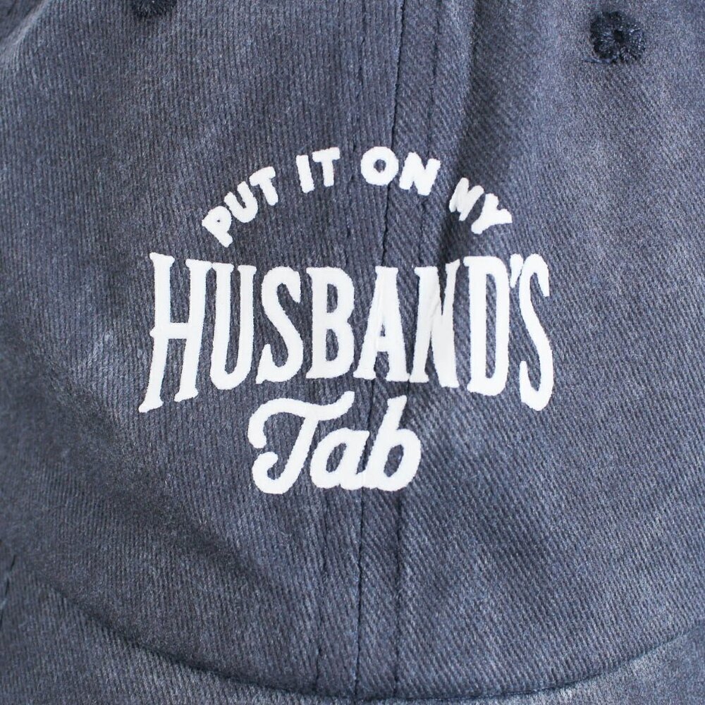 Women's Baseball Cap - Put It On My Husband's Tab - NEW (Navy Blue) - Picture 2 of 4